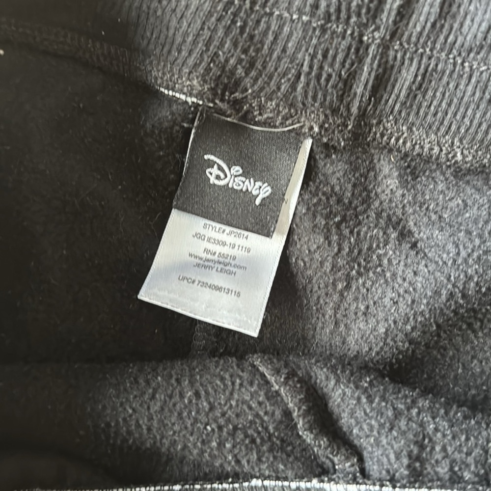 Disney Mickey Mouse Hoodie Set Size L Black Sweatshirt Joggers Lounge - Picture 7 of 10